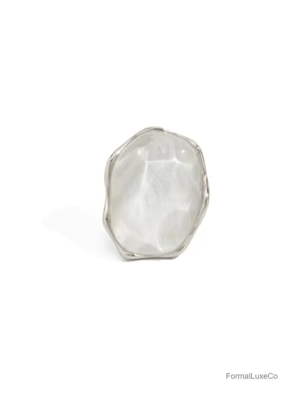 Resin Statement Ring Women Boho Chunky Oval Finger Charm Ring Adjustable